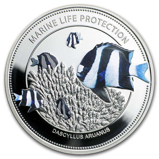 2015 Palau Silver $5 Marine Life Protection Whitetail Damselfish 2015 Palau Silver $5 Marine Life Protection Whitetail Damselfish